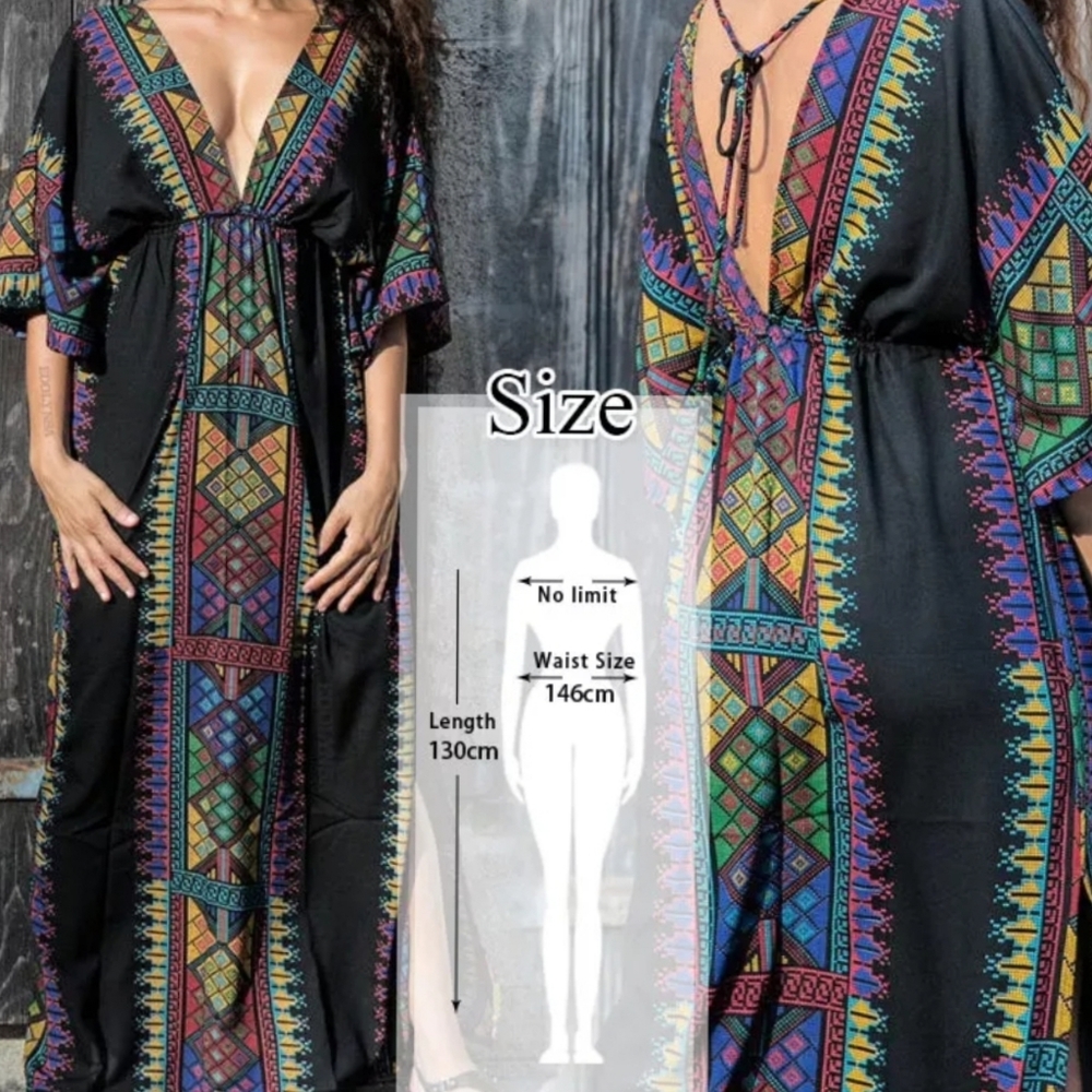 5⭐ Deep V Neck Beach Cover Up - Picture 6 of 7